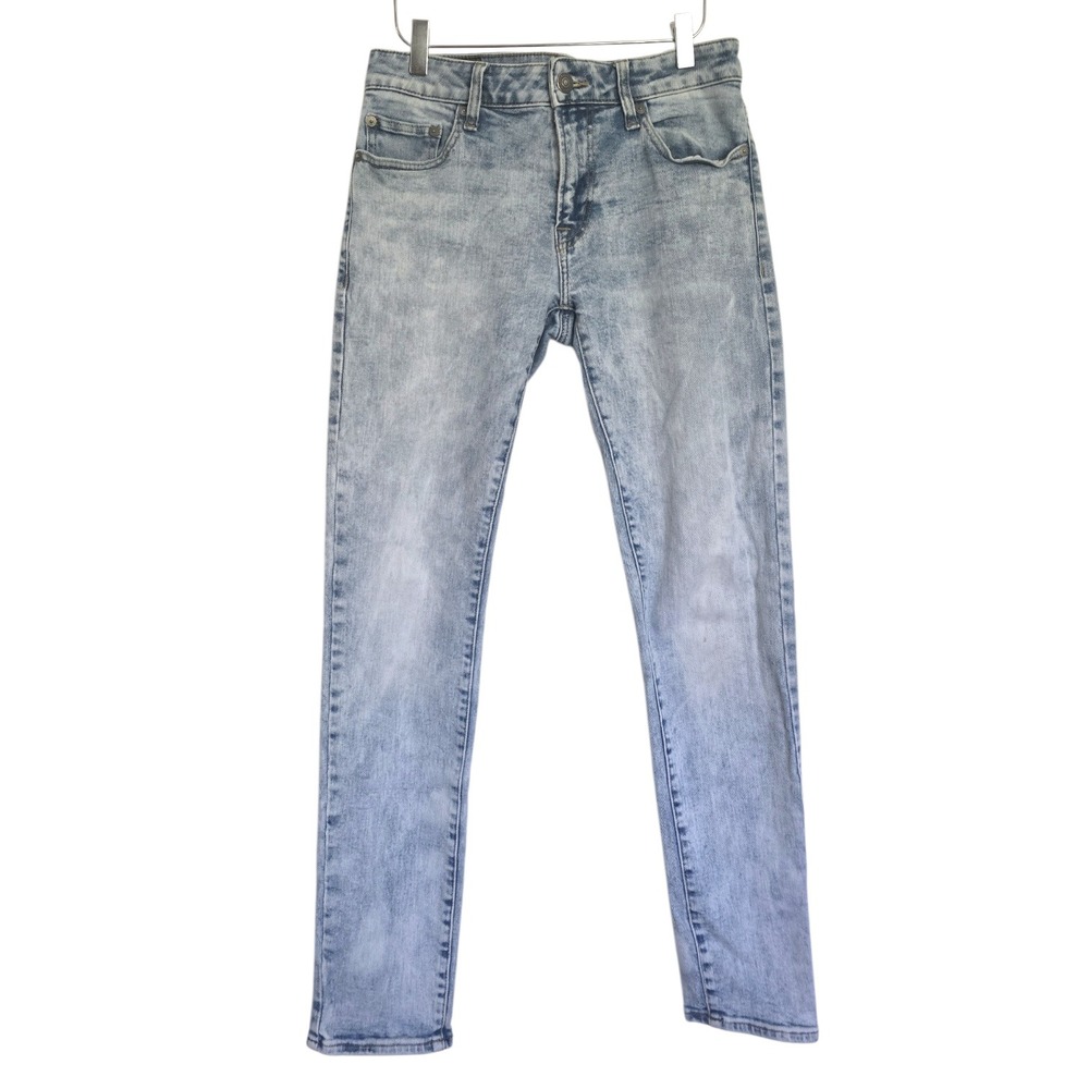 American Eagle Flex Skinny Jeans 30x32 Light Blue Acid Wash Stretch Denim